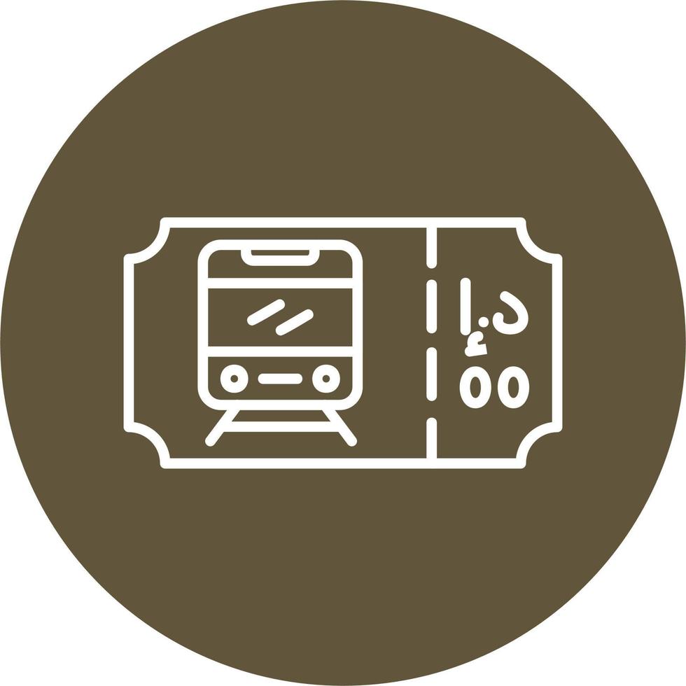 Metro Ticket Vector Icon