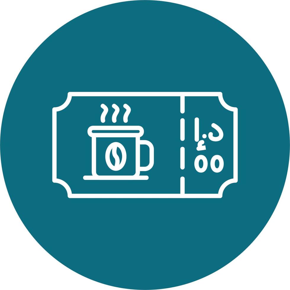 Coffee Ticket Vector Icon