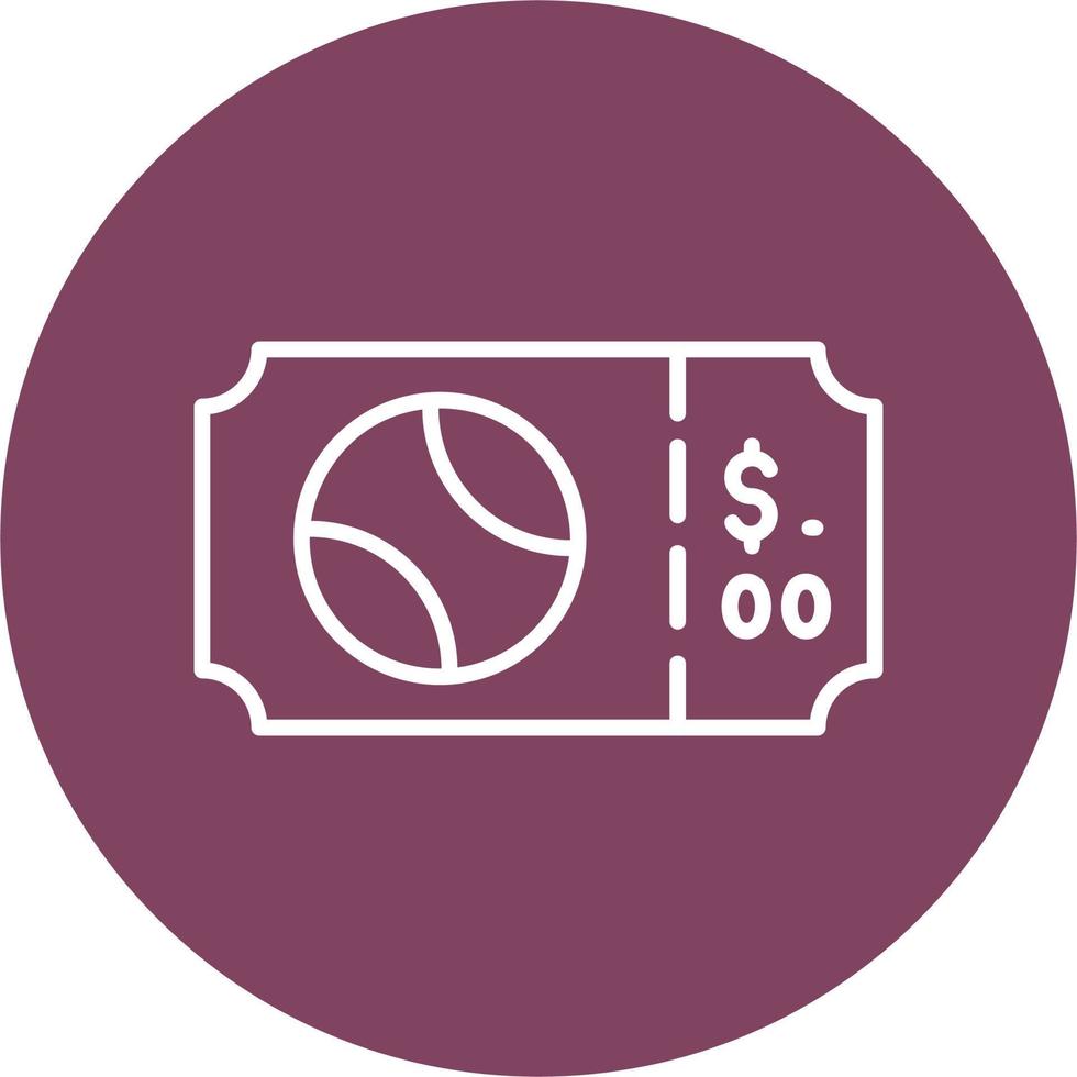 Stadium Ticket Vector Icon