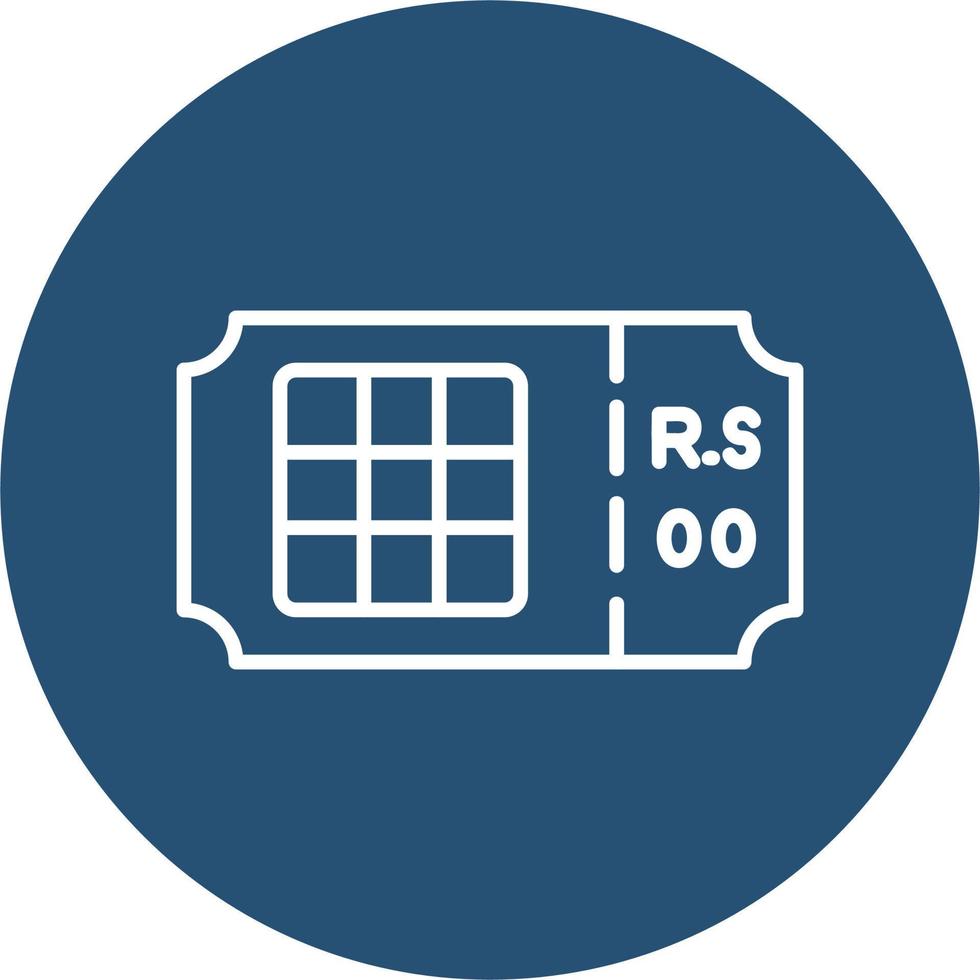 Lottery Ticket Vector Icon