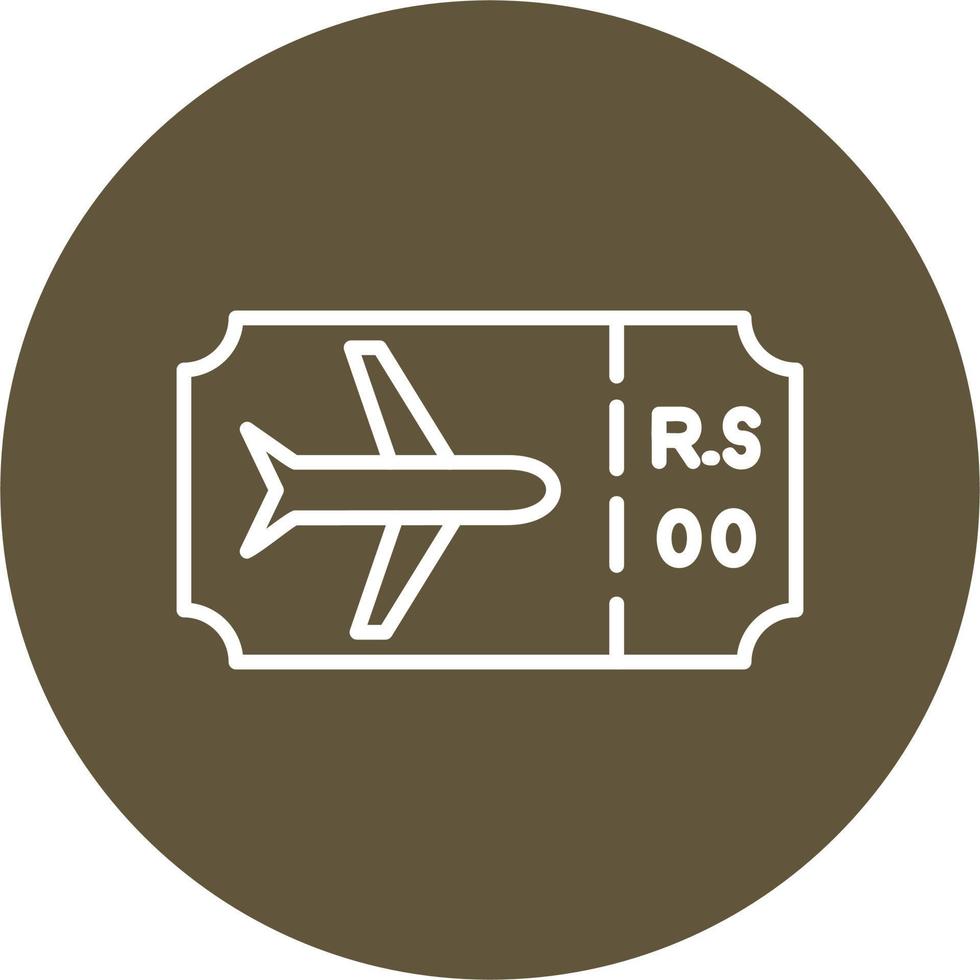 Plane Ticket Vector Icon