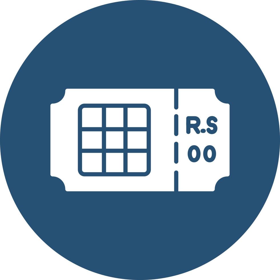Lottery Ticket Vector Icon