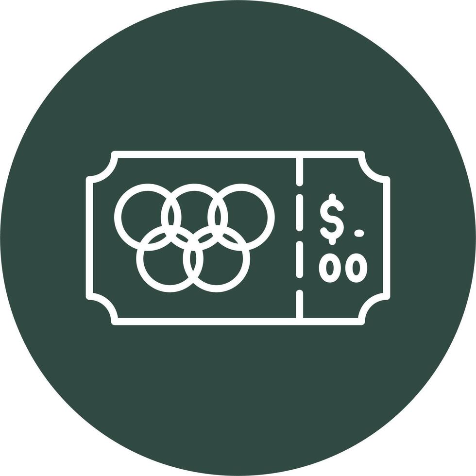 Olympic Ticket Vector Icon