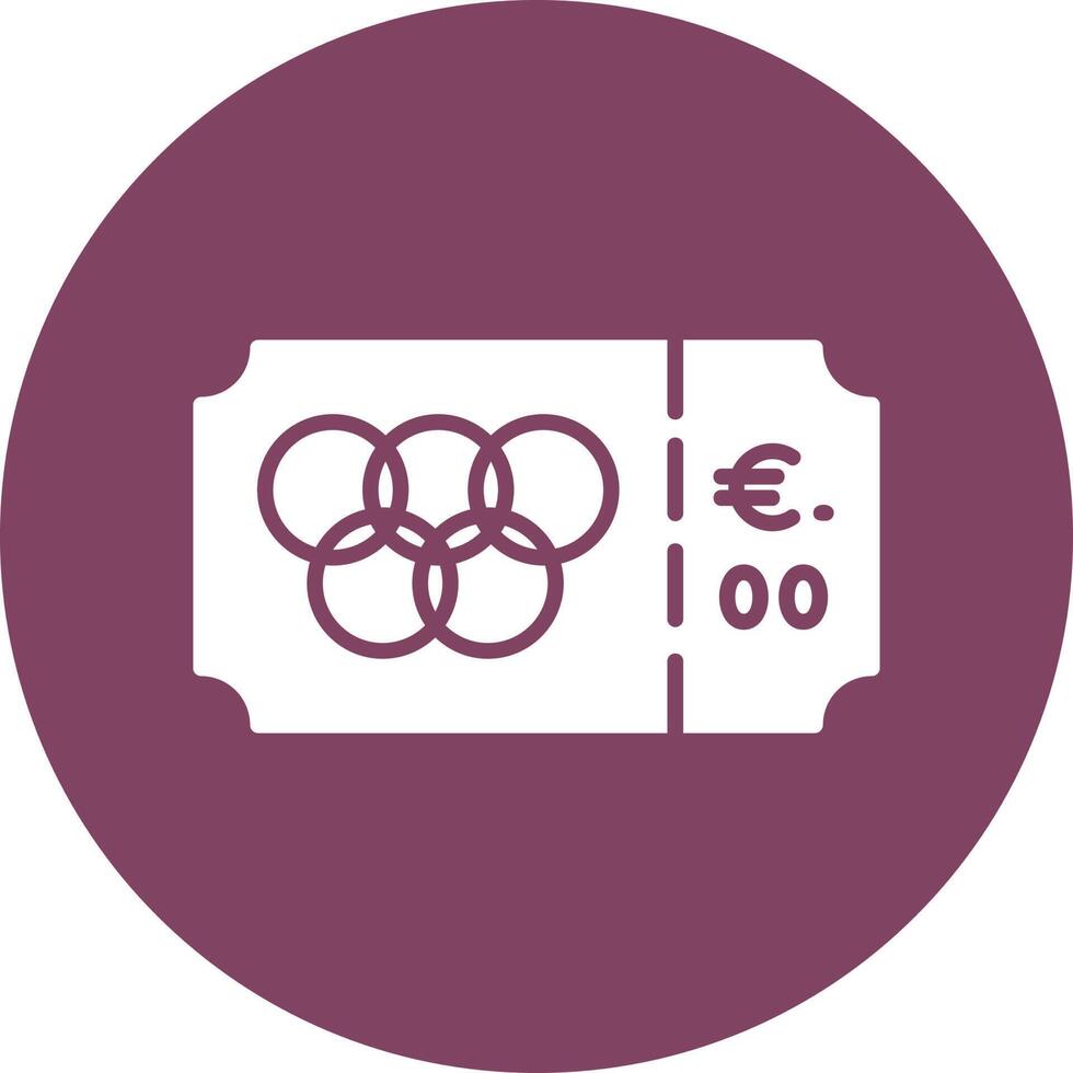 Olympic Ticket Vector Icon