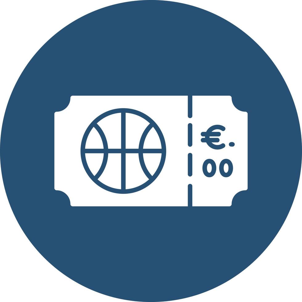 Basketball Ticket Vector Icon