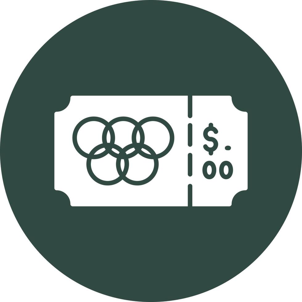 Olympic Ticket Vector Icon