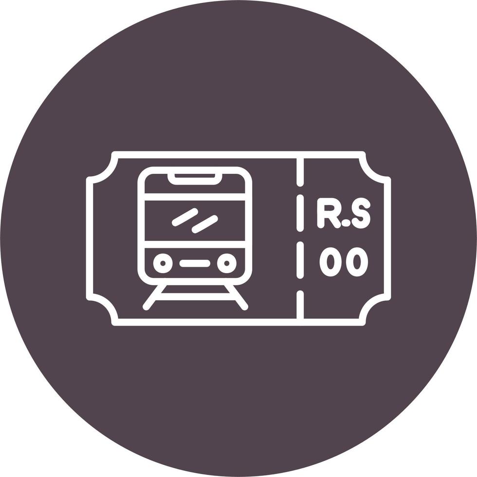 Metro Ticket Vector Icon