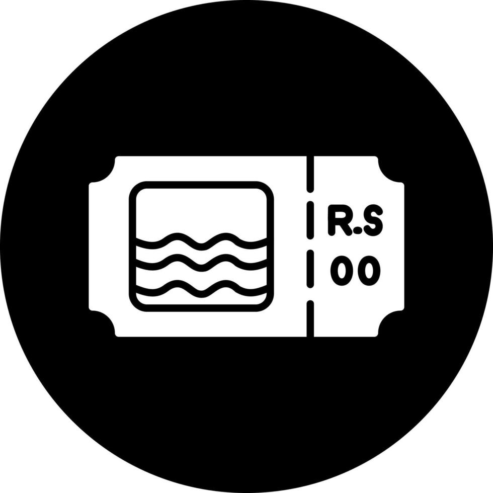 Lake Ticket Vector Icon