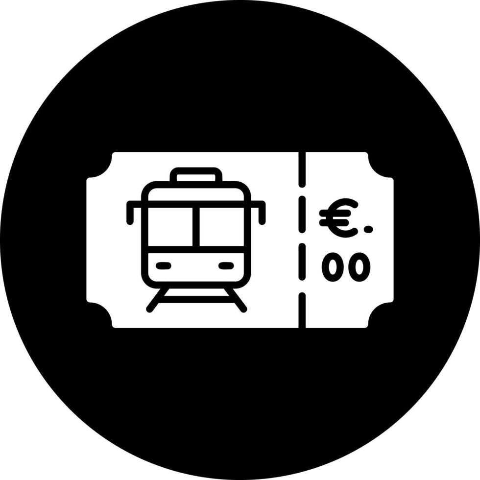 tren boleto vector icono