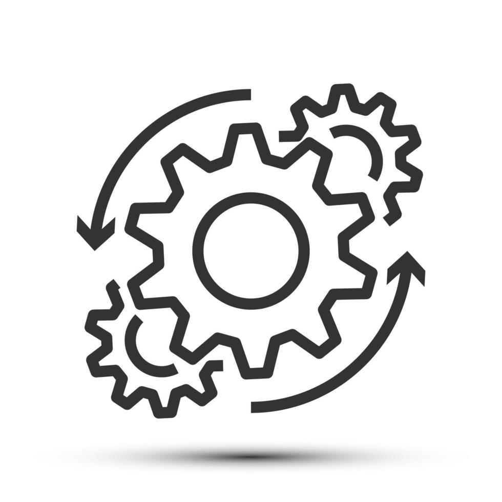 Simple process outline icon, procedure and mathod related concept on ...