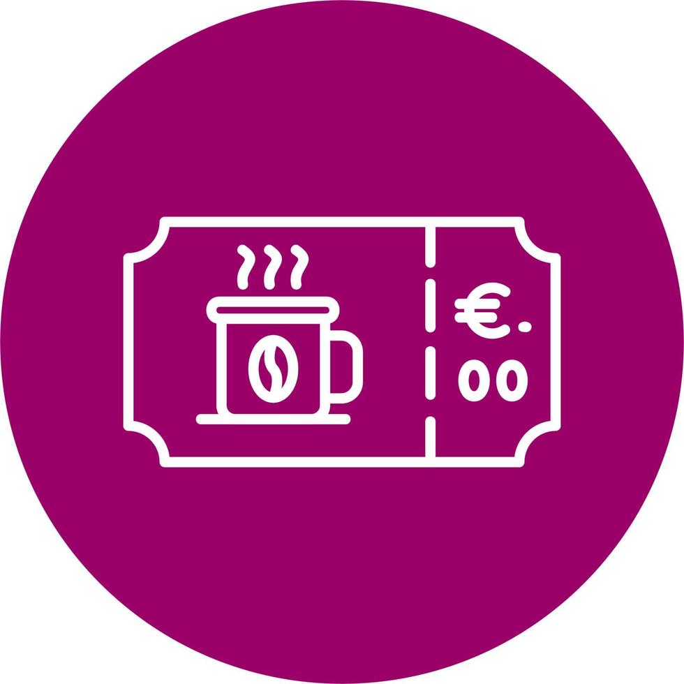 Coffee Ticket Vector Icon