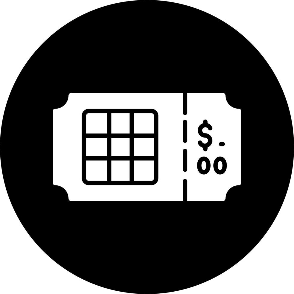 Lottery Ticket Vector Icon
