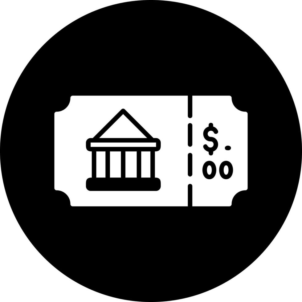 Museum Ticket Vector Icon