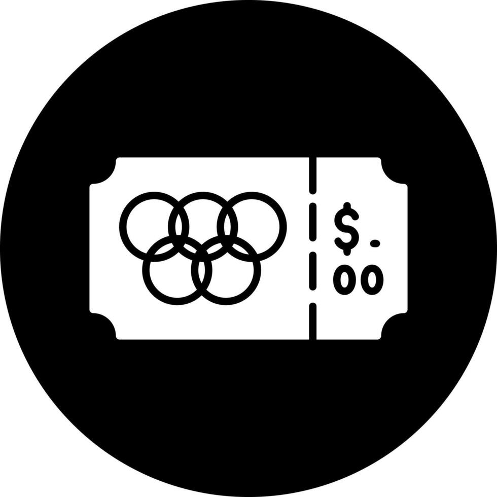 Olympic Ticket Vector Icon