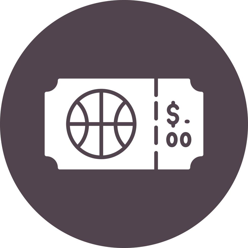 Basketball Ticket Vector Icon