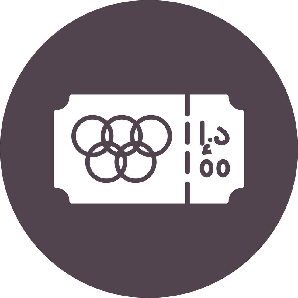 Olympic Ticket Vector Icon