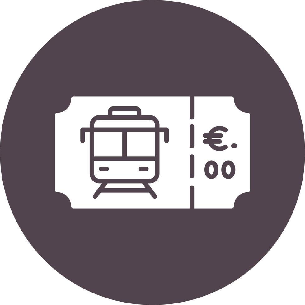 Train Ticket Vector Icon