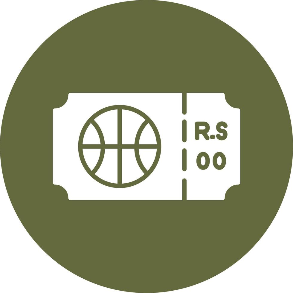 Basketball Ticket Vector Icon