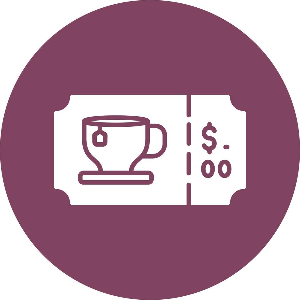 Tea Ticket Vector Icon
