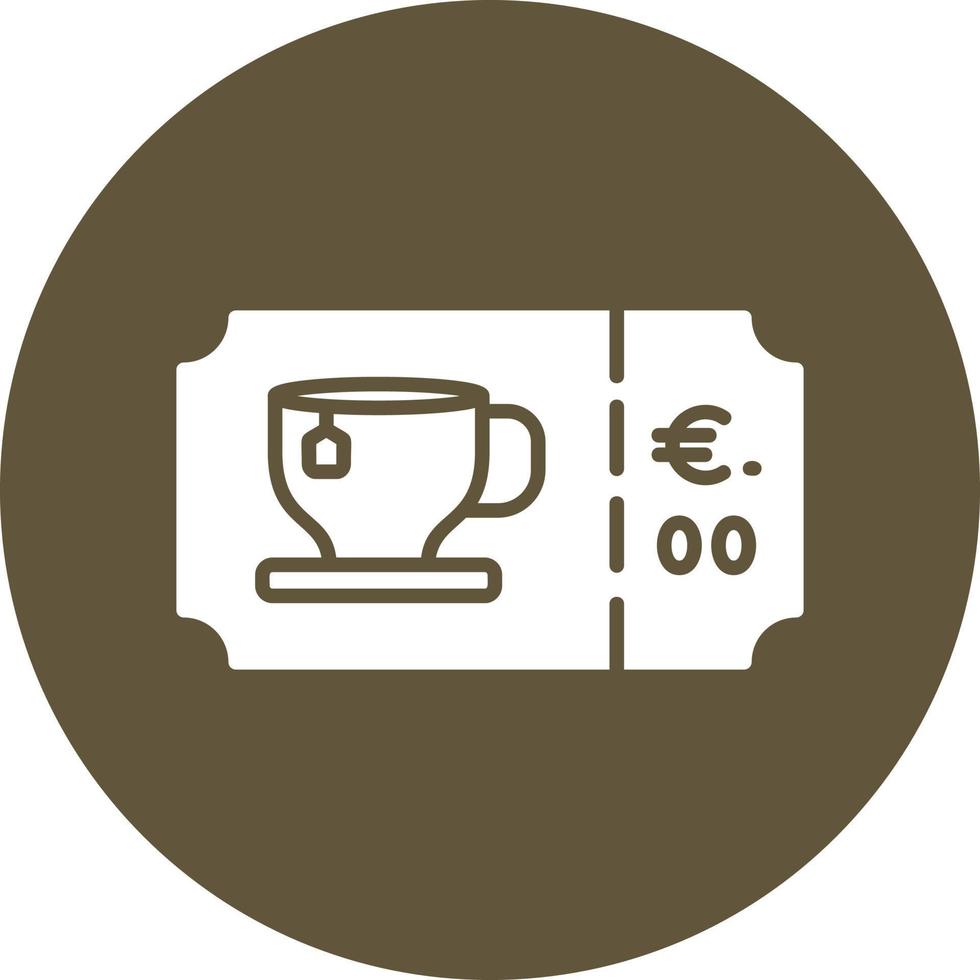 Tea Ticket Vector Icon