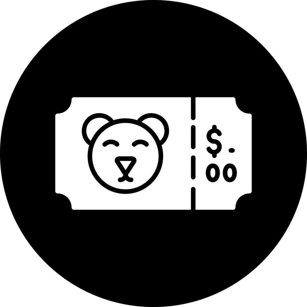 Zoo Ticket Vector Icon
