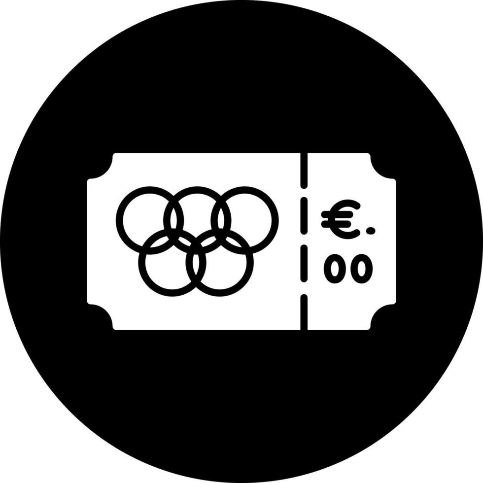 Olympic Ticket Vector Icon