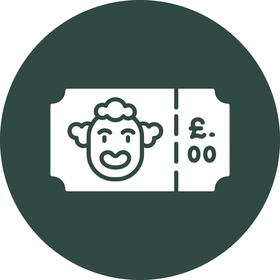 Circus Ticket Vector Icon