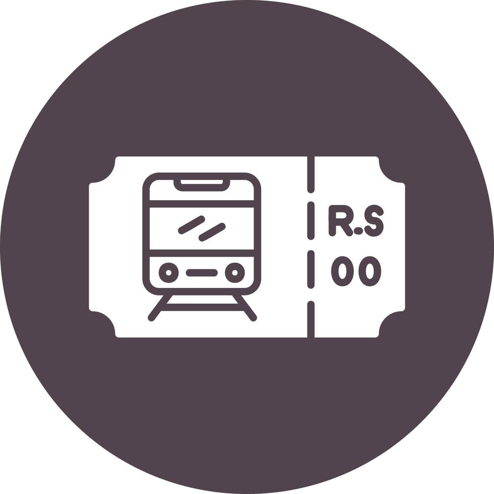 Metro Ticket Vector Icon