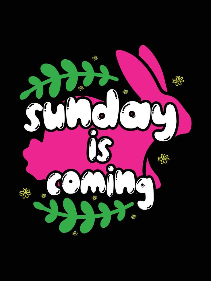 Easter day typography egg lettering t-shirt design holiday greeting cute bunny vector art