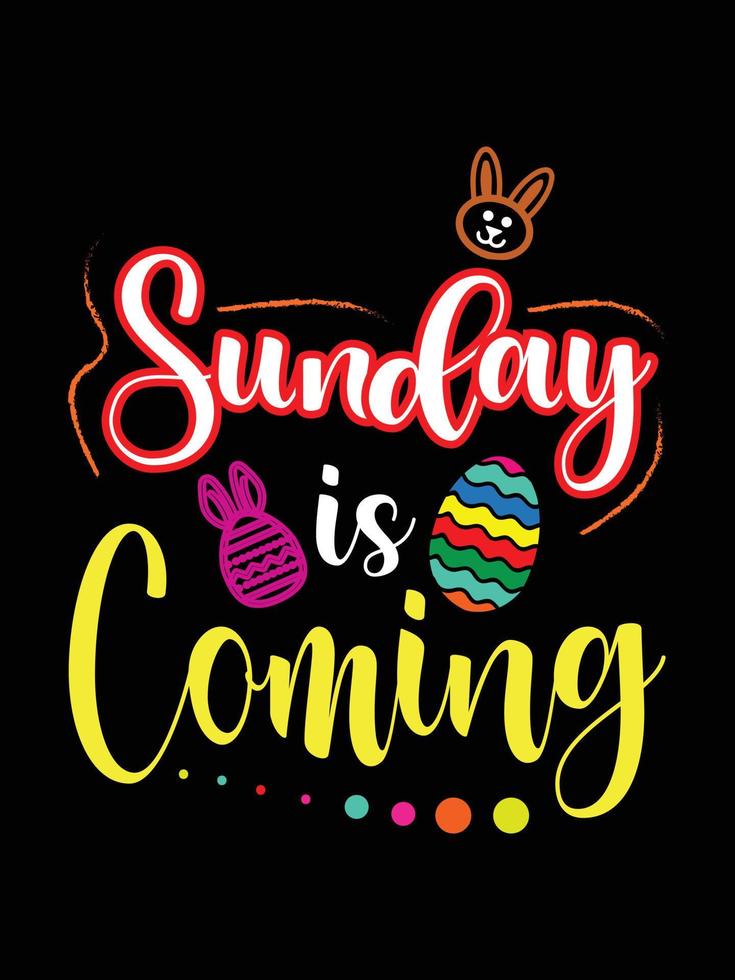 Easter day typography egg lettering t-shirt design holiday greeting cute bunny vector art