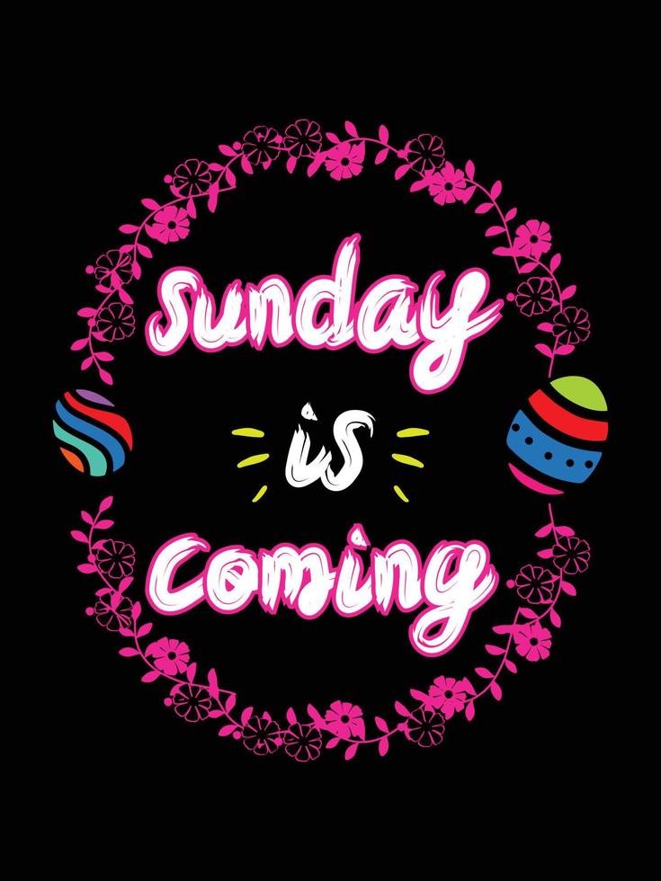 Easter day typography egg lettering t-shirt design holiday greeting cute bunny vector art