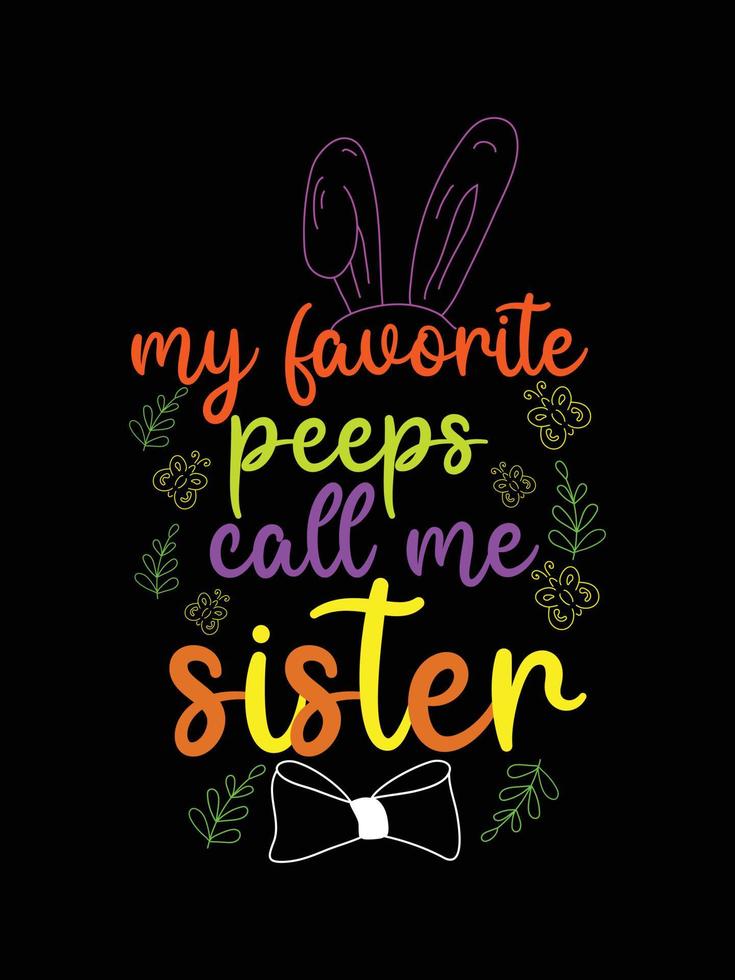 Easter day typography egg lettering t-shirt design holiday greeting cute bunny vector art