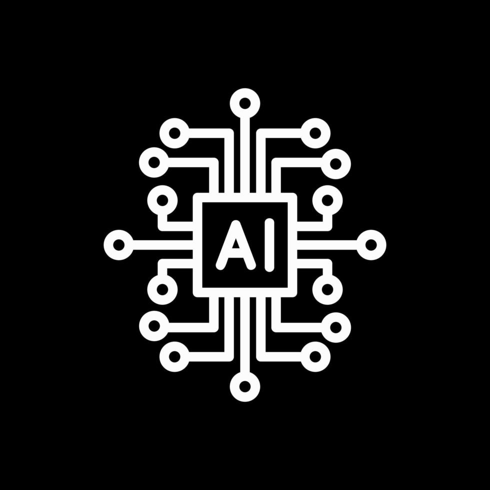 diseño de icono de vector de inteligencia artificial