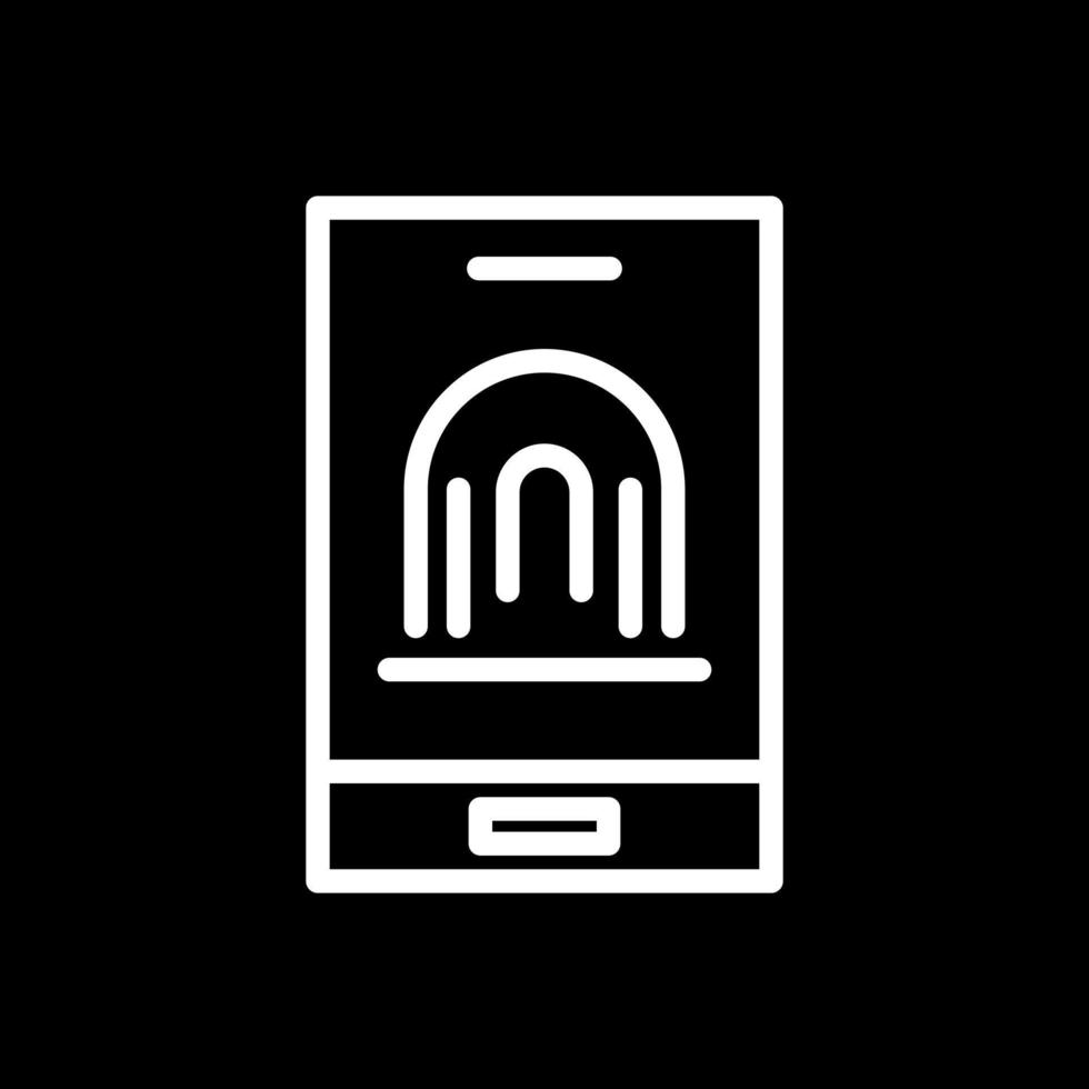 Mobile Fingerprint Vector Icon Design