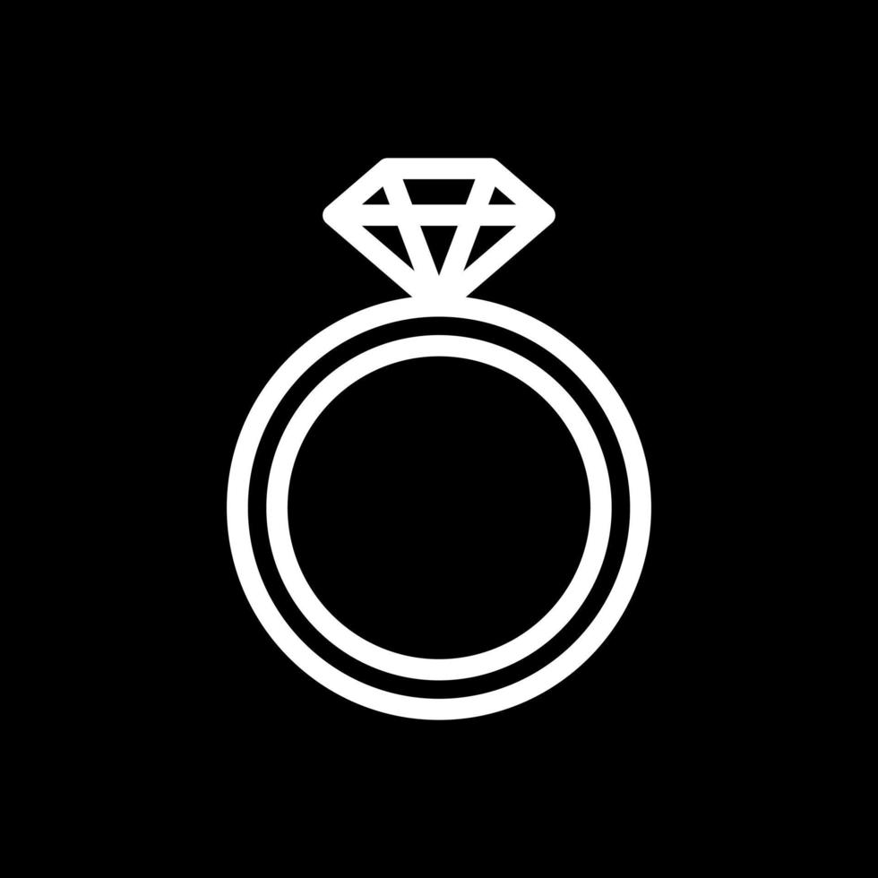 diseño de icono de vector de anillo de diamante