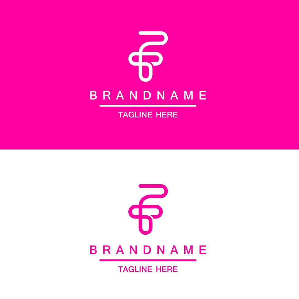 Creative minimal TF FT letter business logo initial based Monogram icon vector. vector