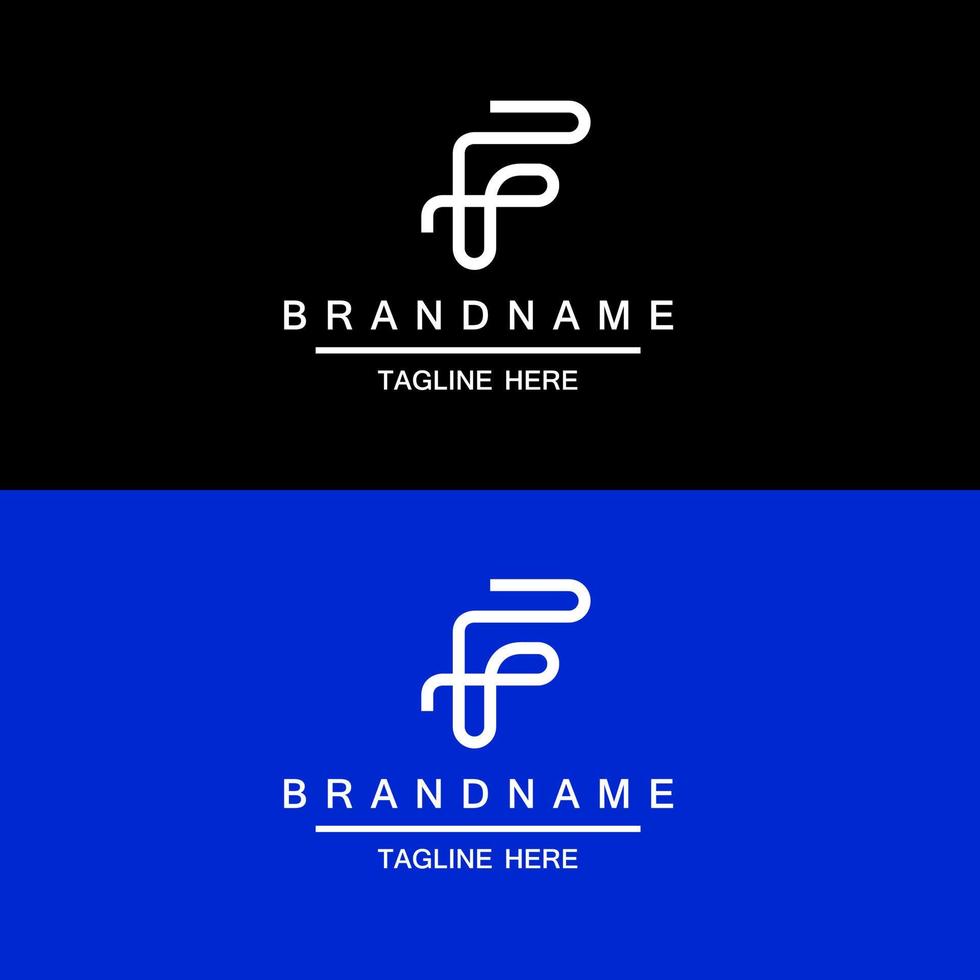 Creative minimal FP PF letter business logo initial based Monogram icon vector. vector