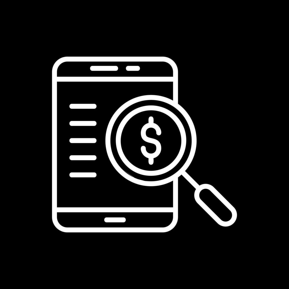 diseño de icono de vector de análisis forense de dinero