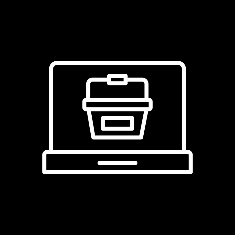 Online Shopping Basket Vector Icon Design