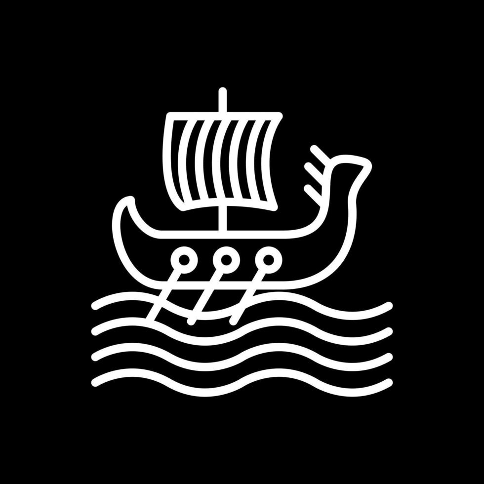diseño de icono de vector de barco vikingo