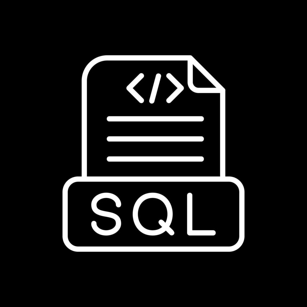 diseño de icono de vector de archivo sql