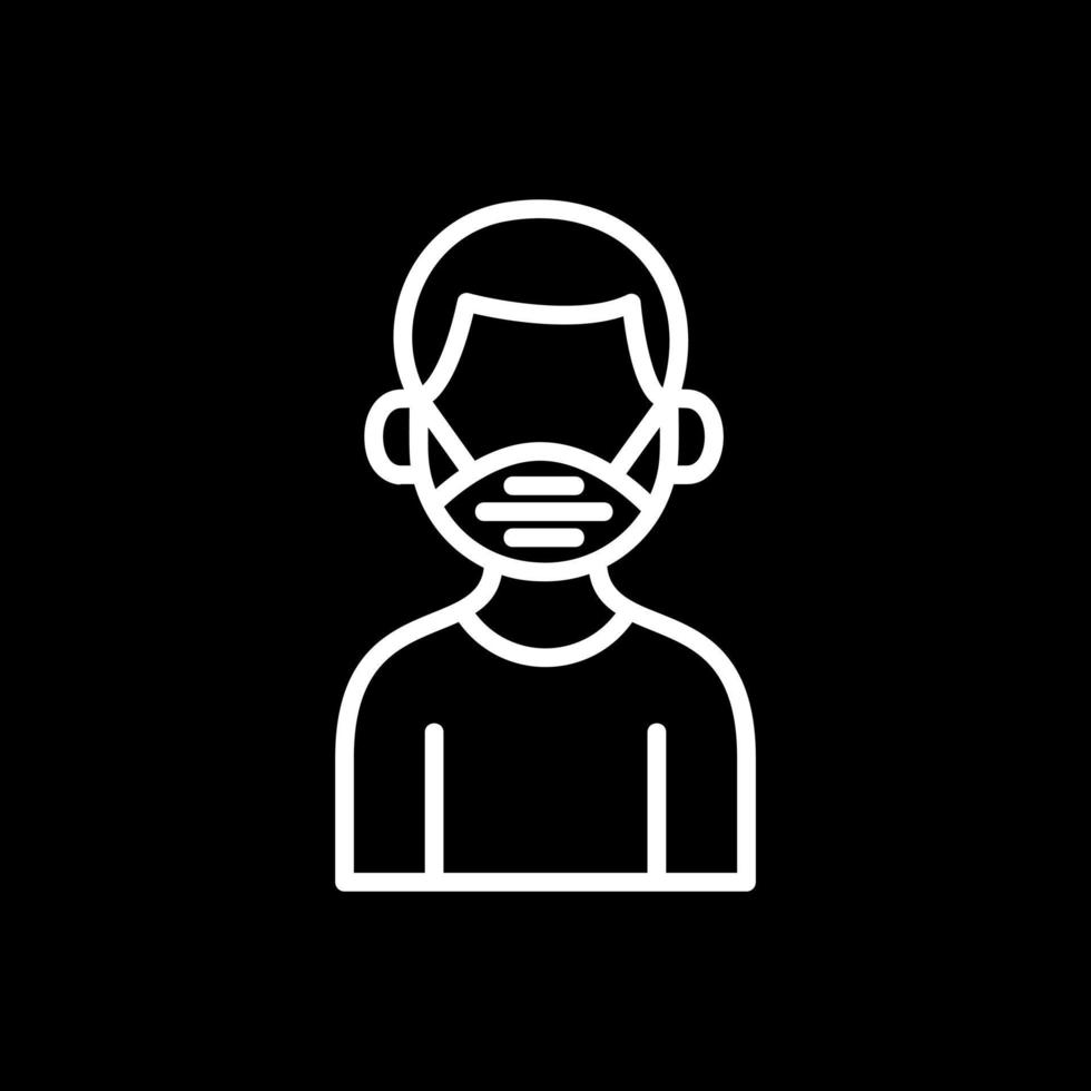 Man Wearing Mask Vector Icon Design