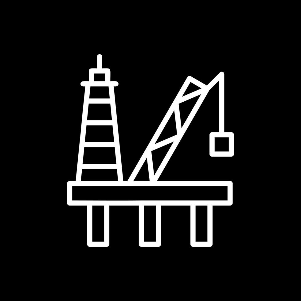 Oil Platform Vector Icon Design