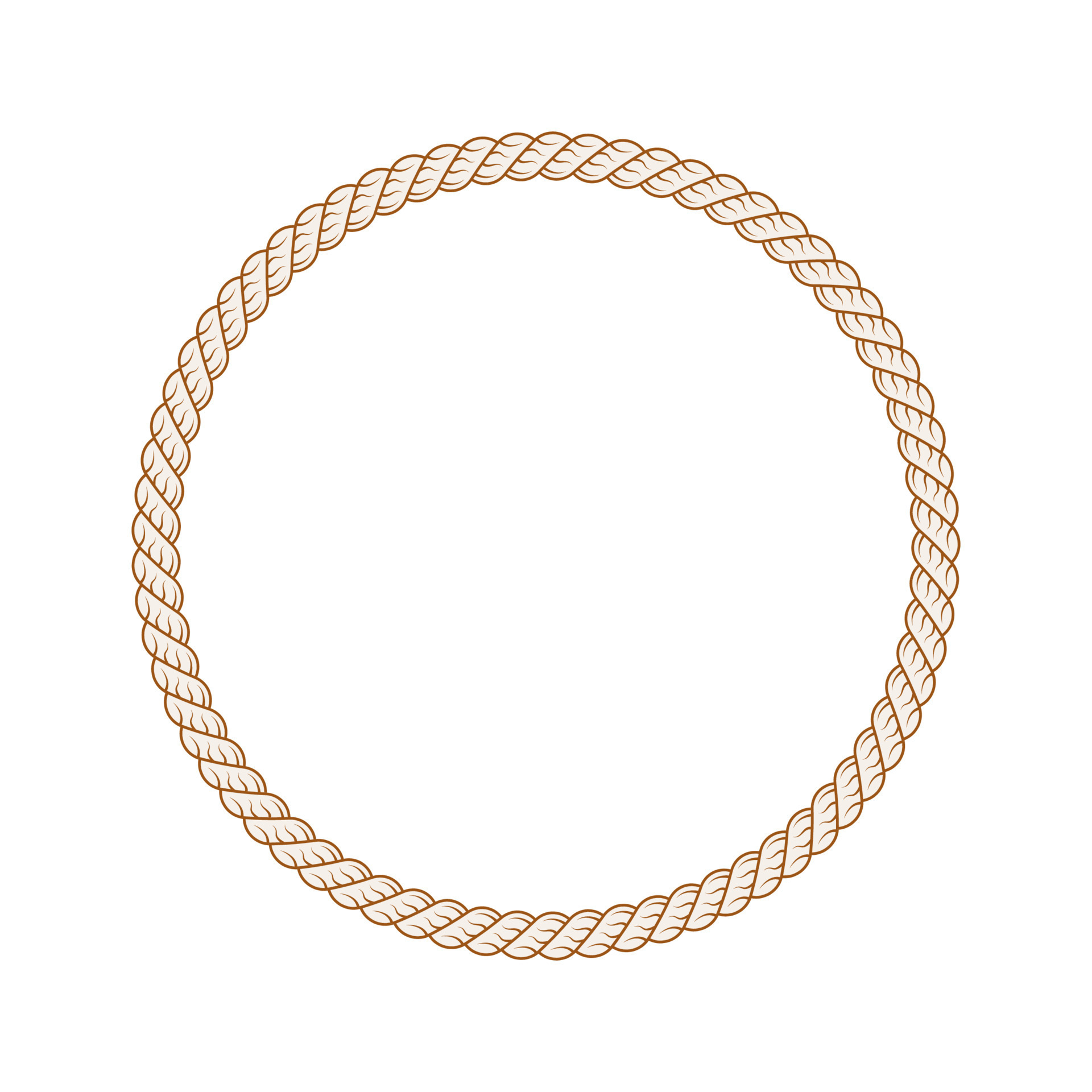 Free: Circle Frame Braid Tan Clip Art At Clker - Cirkle Frame Png 