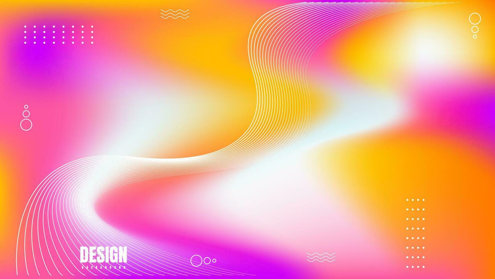 abstract background in pink and orange color with wavy lines, vector illustration