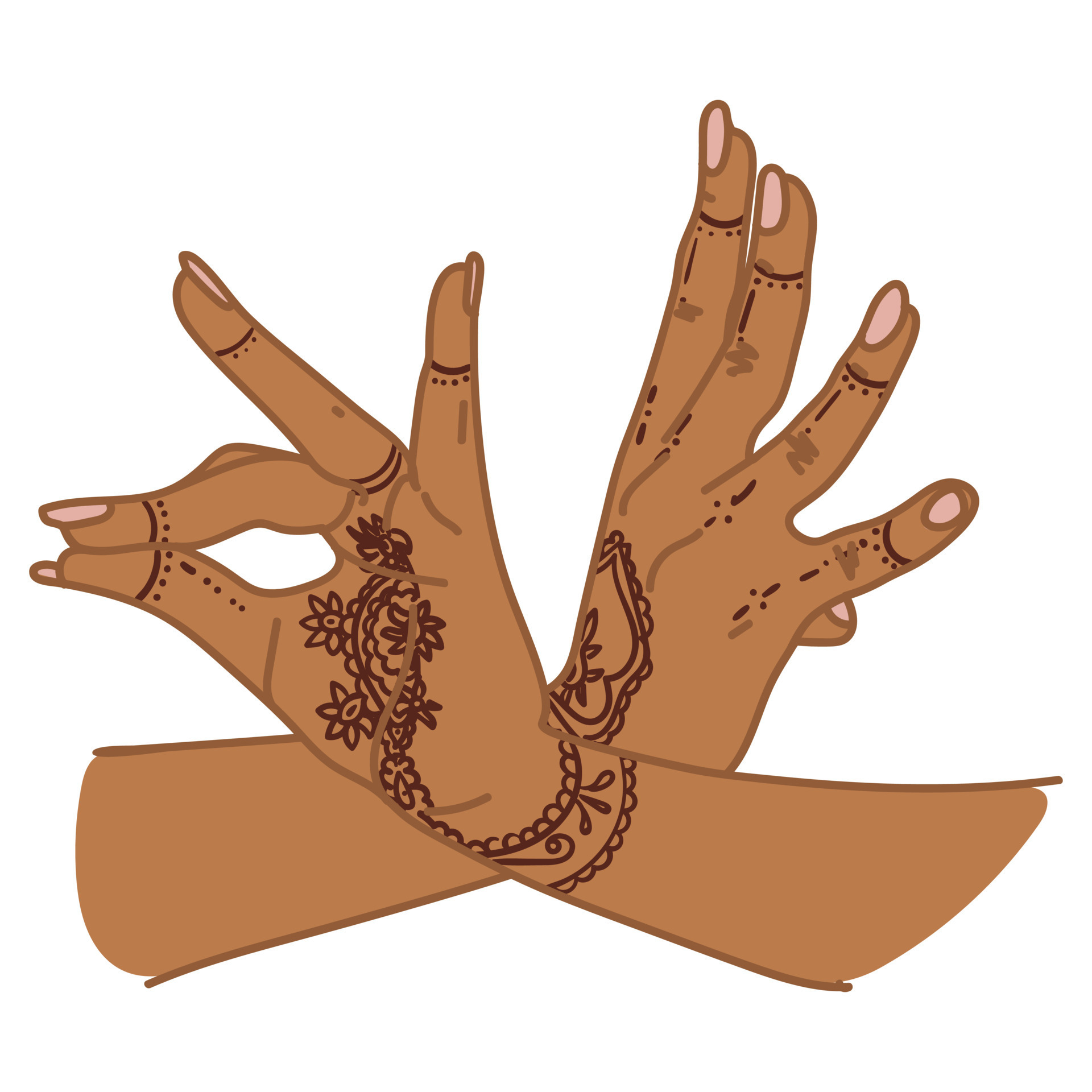 Different traditional hand signs of a dancing woman Indian classical dance Bharatanatyam  mudra Alapadma hasta Beautiful set of hands in Indian dance Color vector  illustration 20609234 Vector Art at Vecteezy