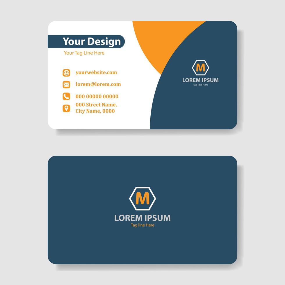 Modern and clean business card template. vector