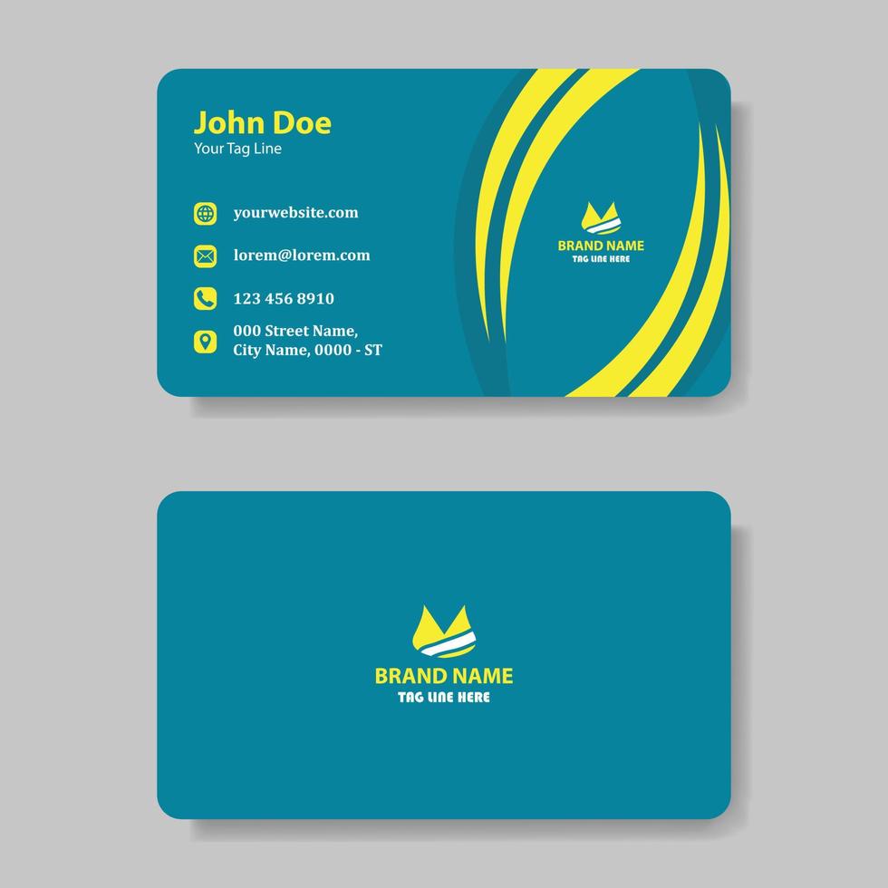 Modern and clean business card template. vector