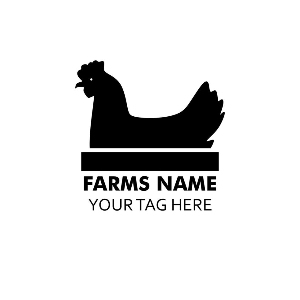 chicken logo or icon in vector