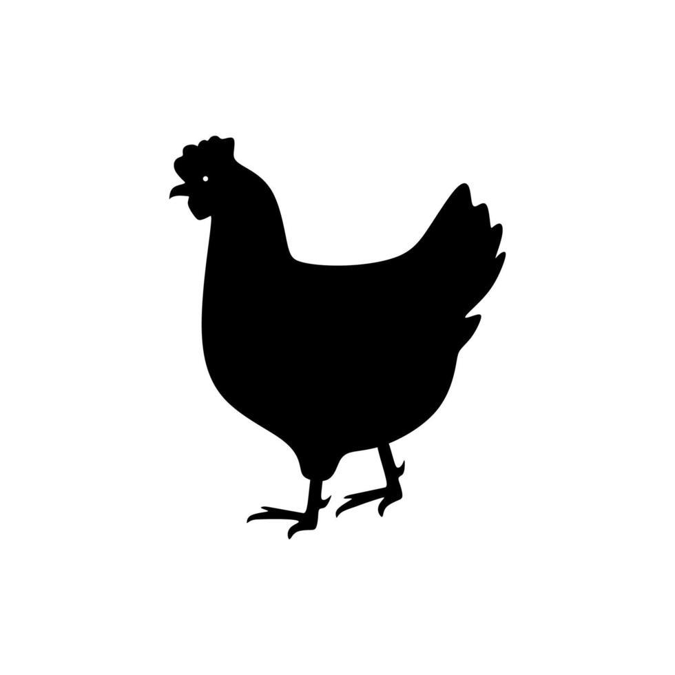 pollo logo o icono en vector para granja